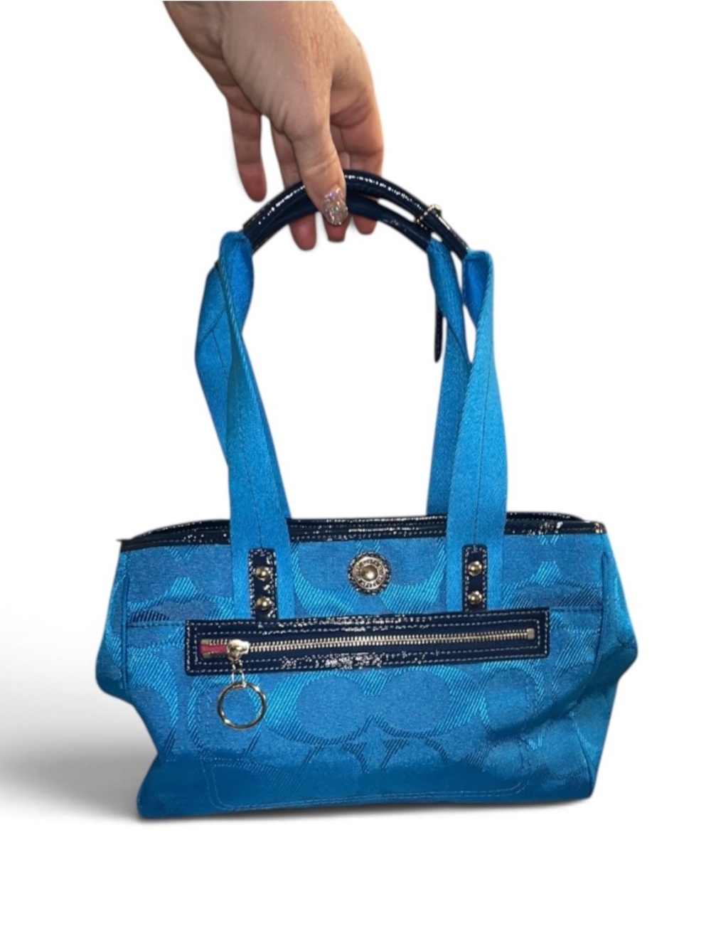 Coach Daisy Signature C Bag in Gorgeous Blue B1093 F14876